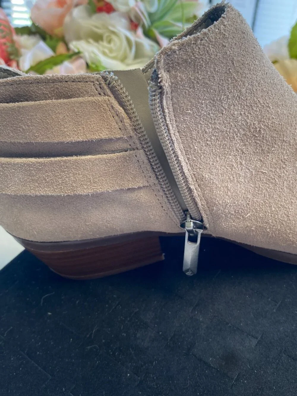 Sam Edelman Tan Suede Buckle Ankle Booties Women’s 7.5M